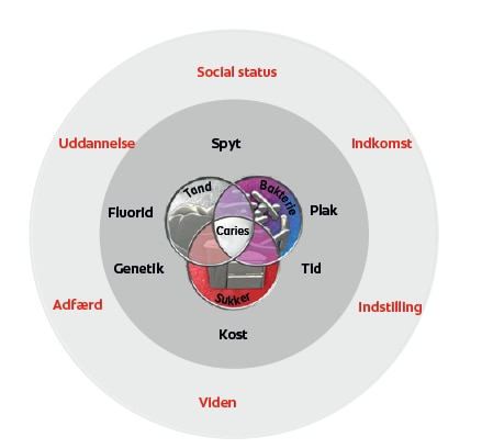 Når det generelle helbred forværres påvirkes adskillige caries