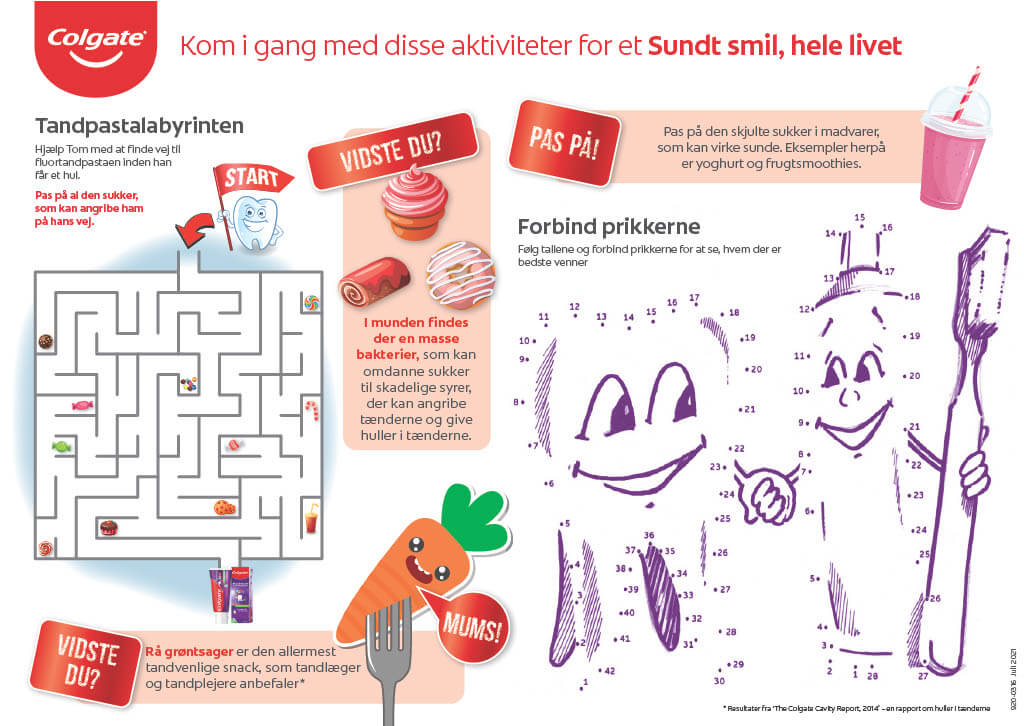 PDF: Tandbørsteudfordring med sjove opgaver