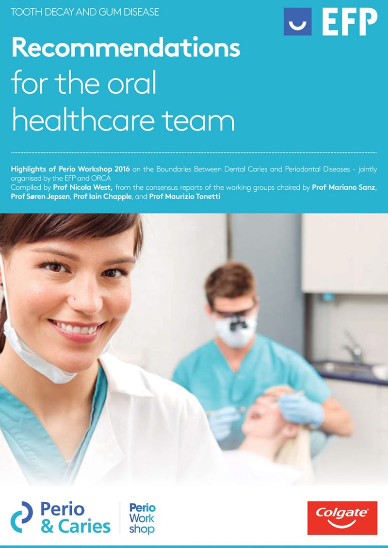 Recommendations for the oral healthcare team